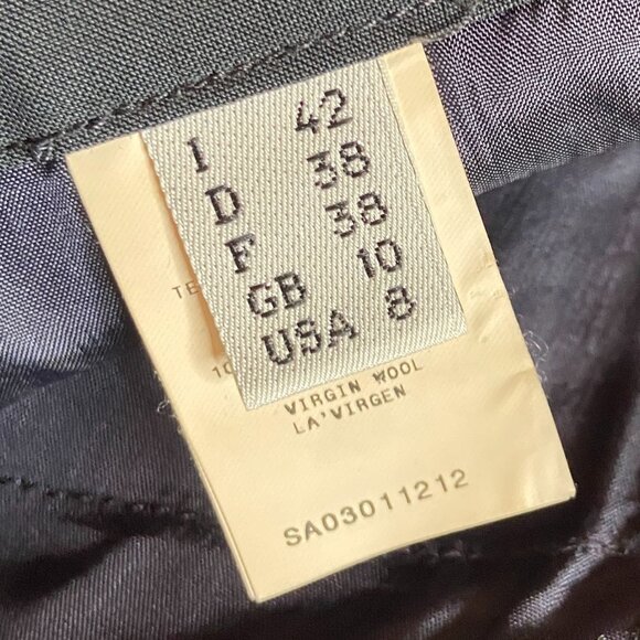 Vtg 2000s JEAN PAUL GAULTIER Femme Navy Blue 100% Wool Cuffed Tapered Pants 8 - Picture 9 of 9